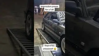 B16 EF Honda Civic Dyno Run! *crazy VTEC crossover* #vtec #civic #dyno #power #honda