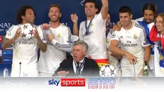 Real Madrid players gatecrash Carlo Ancelotti’s press conference after winning the Champions League