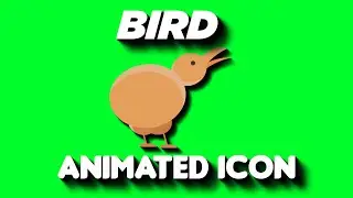 Animated Bird Green Screen Icon - Free to Use