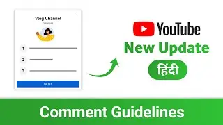 How To Setup Conversations Guidelines In YouTube Comment Box - Hindi