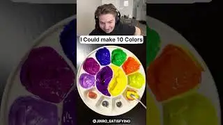 Can make color black with blue, purple and yellow