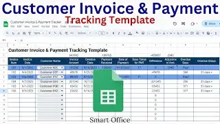 Invoice and Payment Tracker Template in Google Sheets with Overdue Report