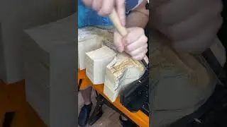 Результат и процесс этого проекта в прошлых видео. ASMR carving #woodenheroes #резьбаподереву