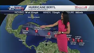 Beryl is now a hurricane and forecast to intensify quickly