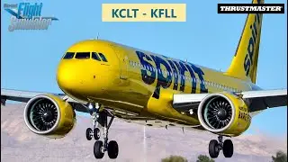 Thrustmaster Airbus TCA | A32NX Mod | KCLT - KFLL | Vatsim