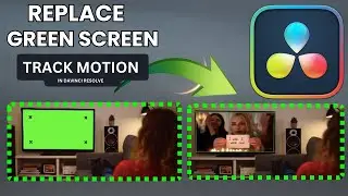 How to Remove And Track GREEN SCREEN in Davinci Resolve | Davinci Resolve FUSION Tutorial