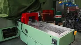 Tunnel demagnetizer line with conveyor