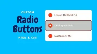 Custom Radio Buttons dengan HTML dan CSS | Pure HTML & CSS Tutorial