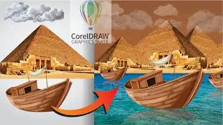 Egypt Picture Design in Corel Draw | kr graphics world | #logo #coreldrawtutorial #learncoreldraw