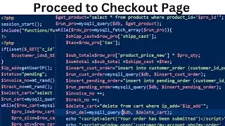 130. Dynamic Checkout page using PHP and MYSQL