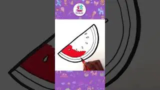 ✏️How to Draw a Watermelon🍉 Easy Drawing for Kids #shorts #youtubeshorts #drawing #howtodraw