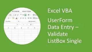 Excel UserForm Validate ListBox Single Selection (VBA)