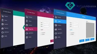 Modern Flat UI, Random MultiColor, Highlight button-Active Form, WinForm, C#, V-0.1