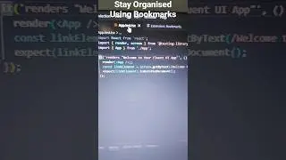 Stay Organised - Bookmark VS Code #shorts