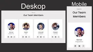 How to Make Profile Cards Design Using HTML & CSS | Complete Responsive