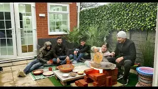 COOKING ALOO PARATHA'S VILLAGE STYLE ON DESI CHULLAH IN UK