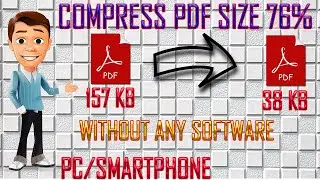 How To Reduce Size / Compress Pdf File Without Any Software On Your Phone/Computer | Easy Tutorial