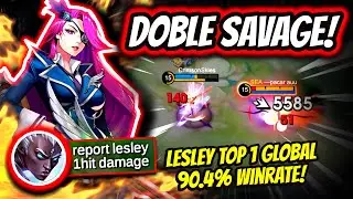 26 KILLS and UNSTOPPABLE DOUBLE SAVAGE! LESLEY TOP 1 GLOBAL 90.4% WINRATE! | MOBILE LEGENDS