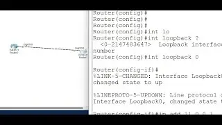 loopback interface cofiguration in cisco packet tracer #cisco #configration #packettracer #netwoking