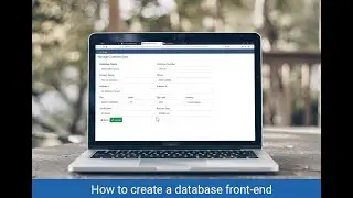 How to create a database front-end in 5 minutes