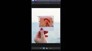 How editing photos with mobile and create hand polaroid #short