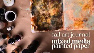 Mixed Media Painted Paper | Fall Journal