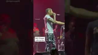 NLE Choppa calls out fan for throwing something on stage and hitting him