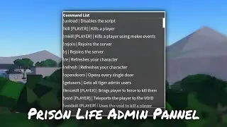 New! Tiger Admin - Prison Life Admin Pannel Script! (Arceus X, Hydrogen, Fluxus!)