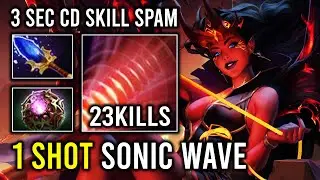 WTF 3 Sec CD Skill Spam 1 Shot Sonic Wave Unlimited Shadow Strike OC Full Aghanim QOP Dota 2