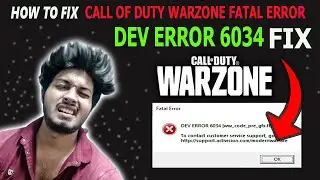 COD Warzone FATAL ERROR #Dev Error 6034 FIX /call of duty warzone #6034 #fatal ll by borntoplaygames