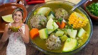 Caldo de Albóndigas Verde | Mexican Meatball Soup