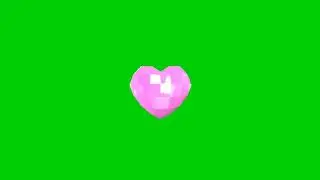 Animated 3D Crystal rose heart | No Copyright Green Screen effect 4K