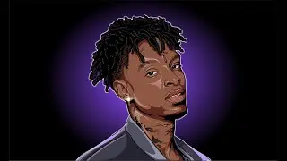 21 Savage Vector Portrait | Vector Art | Adobe Illustrator | #vectorportrait #chanypeter #artist