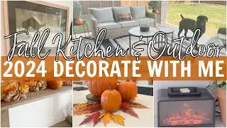 2024 FALL DECORATE WITH ME | KITCHEN, KITCHEN NOOK, & OUTDOOR PATIO | Creating a COZY ENVIORNMENT