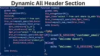 129. Dynamic all Header Section using PHP and MYSQL