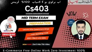 Cs403 midterm exam Preparation - How to get full marks Cs403 - Cs403 Lecture wise MCQS& Tricks#cs403