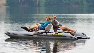 Надувной педальный катамаран | Inflatable pedal catamaran BOATHOUSE