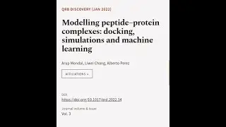 Modelling peptide–protein complexes: docking, simulations and machine learning | RTCL.TV