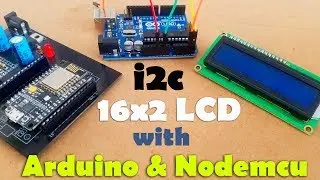 Arduino 16x2 i2c LCD, Nodemcu 16x2 i2c LCD Code, Library, Commands with Examples