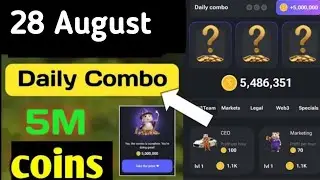 Hamster Kombat daily combo 28 August | daily combo hamster kombat today | Hamster Kombat combo cards