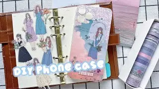 ASMR DIY Phone Case With Me ✿ With Cute Stickers ✿ Make Your Own Phone Case With Scrapbook Supplies