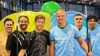 Giant Balloon Pop Battle Vs Erling Haaland, Phil Foden & Rico Lewis!