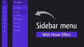 How to make a sidebar menu with Hover Effect | @codebrowser  #sidebar #htmlandcss