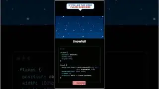 Snowfall Animation Effect using Html and Css #shorts #css