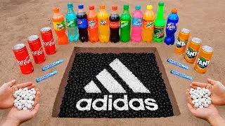 Adidas Logo in the Hole with Orbeez, Coca Cola, Mentos & Popular Sodas