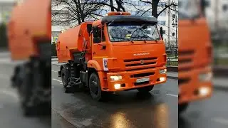 Спецтехника - Камаз. Подметально-вакуумная машина - Уборщик улиц.