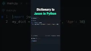 Dictionary to Json in Python  #softlinks #python #programming