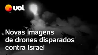 Israel x Irã: TV iraniana divulga novas imagens de drones sendo disparados contra Israel