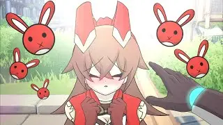 Aether Headpats Amber! (Genshin Impact Fan Animation)