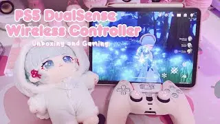 unboxing ps5 dualsense wireless controller to play Genshin Impact 🎮🕹️👾